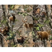 Camo Hunting Deer Bear Elk Turkey Edible Cake Topper Image (1/4 Sheet)