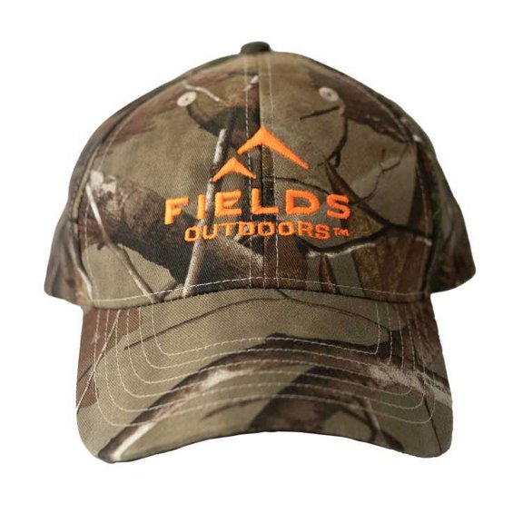 Camo Hunting Hat | Embroidered Logo Orange Stitch