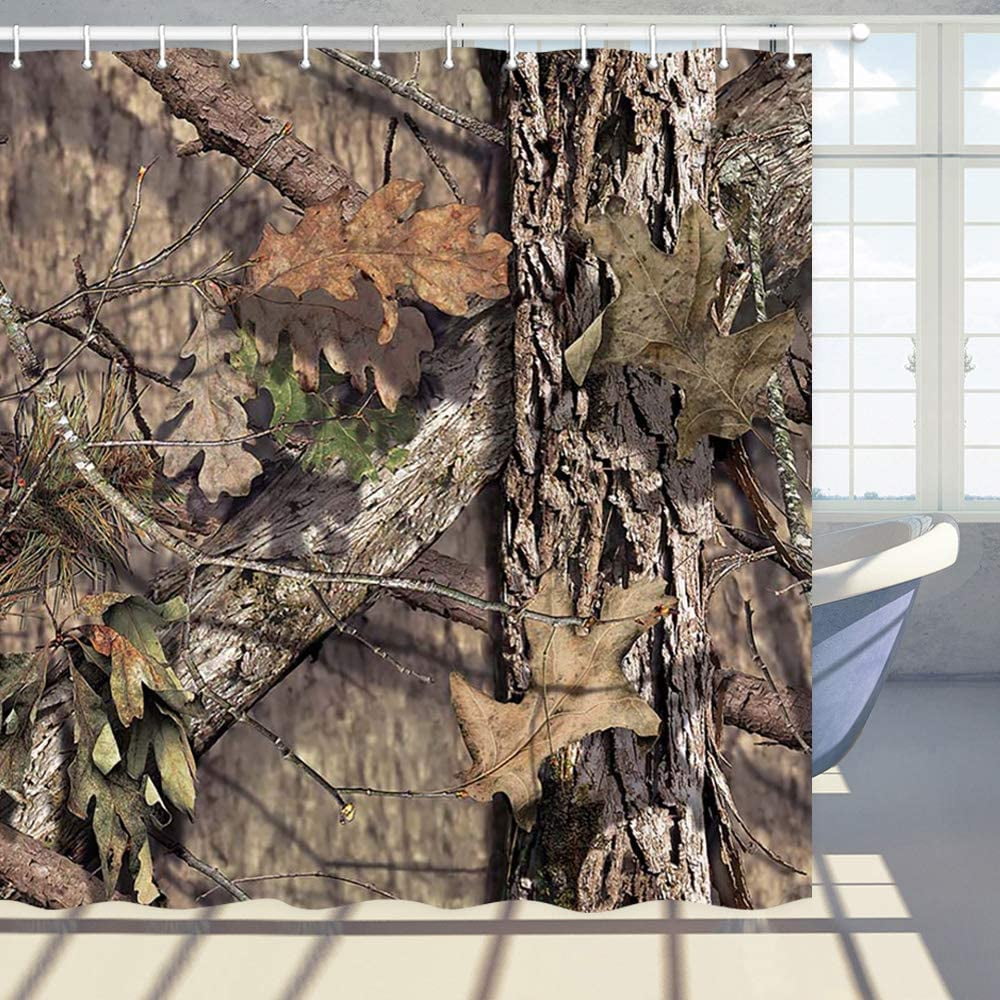 Camo Hunting Shower Curtain Mossy and Oak Camouflage Patterns Country