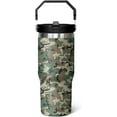 thumbnail image 1 of Camo Leakproof Tumbler with Handle Lid and Straw, Hunting Gifts for Men Women,30 oz Camo Flip Tumbler Travel Coffee Cup Mug Water Botter, 1 of 3