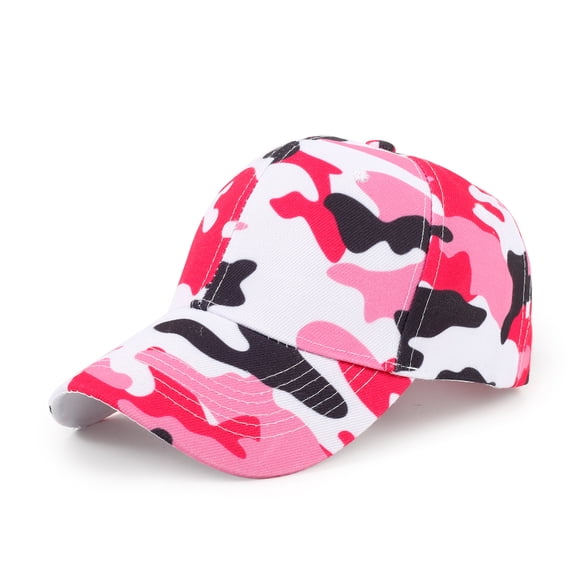 Camo Low Profile Cap – Adjustable Rugged Outdoor Baseball Hat Pink