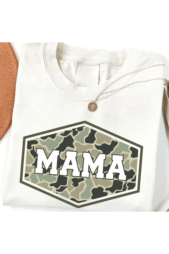 Camo Mama Badge Graphic Tee