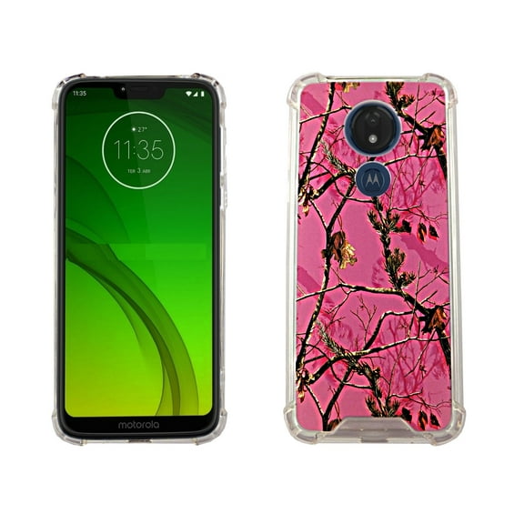 Camo Mozy Case for Motorola G7 Supra 6.2' 4 Cushion Corners TPU Bumper + Hard Acrylic Back Shockproof Scratch-Resistant Cover for Girls Women Teen