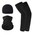 thumbnail image 1 of Camo Neck Gaiter for Men UV Protection Cooling Breathable Face Mask Set Scarf Bandana for Summer Motorcycle Hiking Running Outdoor Sports Lightweight Polyester Fabric,Black, 1 of 2
