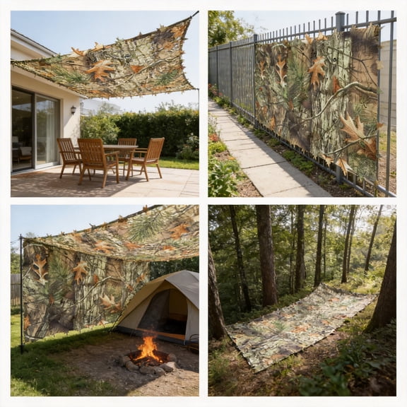 Camo Netting, Camouflage Net Blinds Great for Sunshade Camping Shooting Hunting
