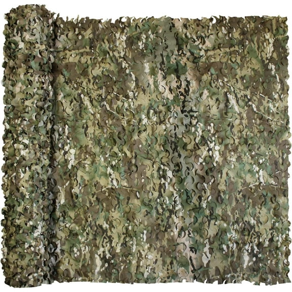 Camo Netting Camouflage Net, Bulk Roll Sunshade Mesh Nets for Hunting Blind Shooting Military Theme Party Decorations