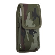 Camo Nylon Cell Phone Holster Belt Clip Case Pouch Holder Cell Phone Case Compatible with iPhone SE, 13 mini, 12 mini, 8 7 6