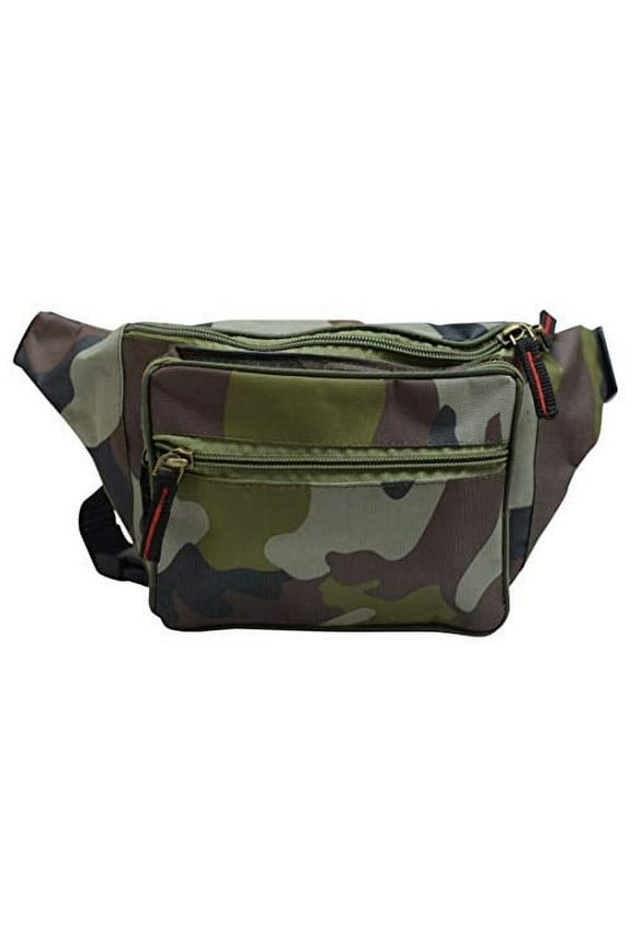 Camo Nylon Waist Fanny Pack Belt Bag Pouch Travel Hiking Camping Hip Purse Men Women (Camo)