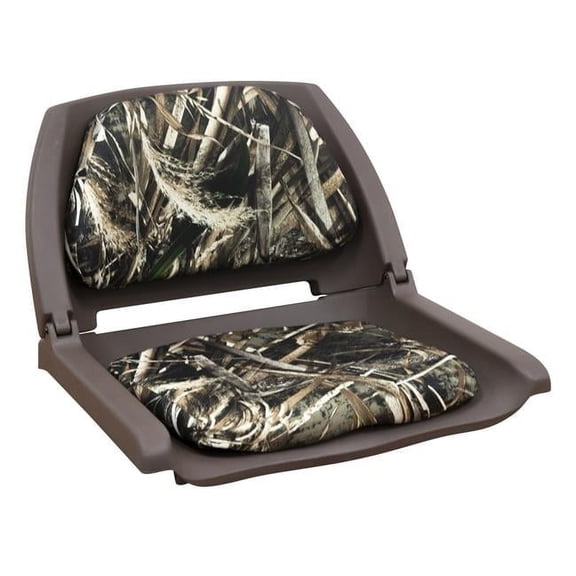 Camo Padded Plastic Fold Down Chair, Advantage Max 5