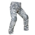 thumbnail image 1 of Camo Pants Men Work Straight Trousers with Knee Pads Daily Outdoor Hiking Camping Training Durable Utility Mens Cargo Pants White 40, 1 of 2