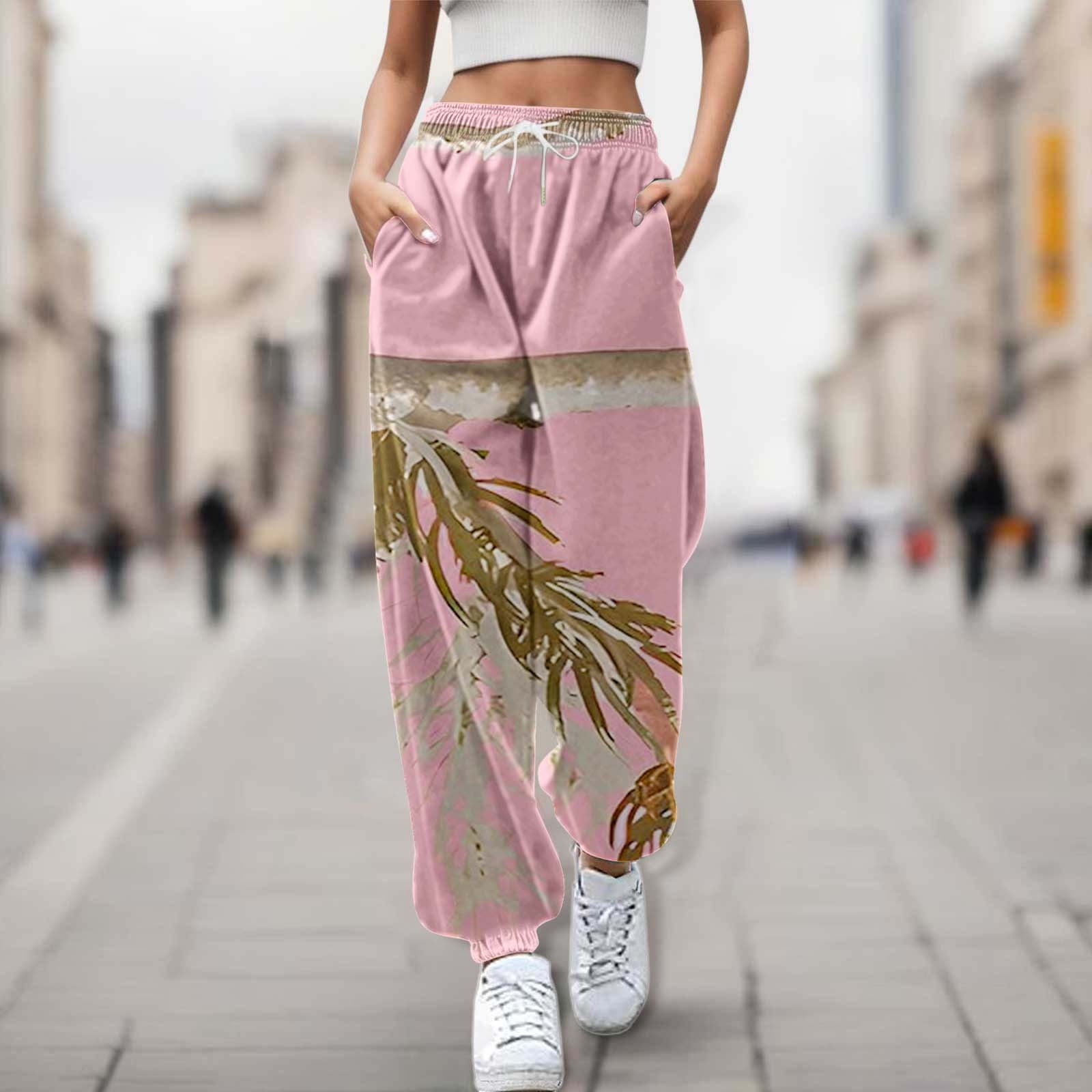 Adviicd Camo Pants Women High Waisted Wide Leg Casual Y2K Cargo Pants Baggy Elastic Waist Straight Jeans Trousers Fashion Outfits Grey Xl-821704