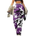 thumbnail image 1 of Camo Pants Women Pixel Wide Leg Casual Cargo Pant Baggy High Waisted Work Pants Drawstring Elastic Waist Y2k Streetwear Trousers with Pockets, 1 of 3
