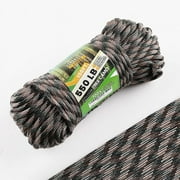 Camo Paracord 550, Parachute Cord Mil-Spec 100FT, 100% Nylon Rope in Survival Gear and Equipment, Heavy Duty Rope for Bracelet, Leashes, Lanyards and Camping (Blue, 100FT. COILED IN BAG)