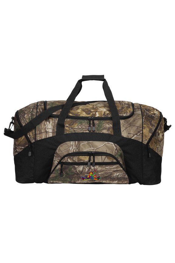 Camo Peace Frog Duffle Bag Or RealTree Camo Peace Frogs Gym Bag