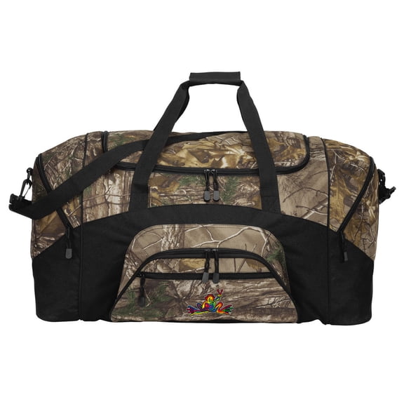 Camo Peace Frog Duffle Bag Or RealTree Camo Peace Frogs Gym Bag