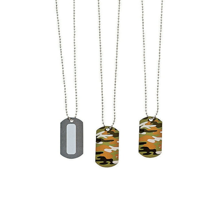 Personalized camo top dog tag