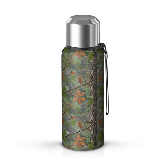 Camo and Pine Green Pattern Insulated Coffee Thermos, Vacuum Insulated ...