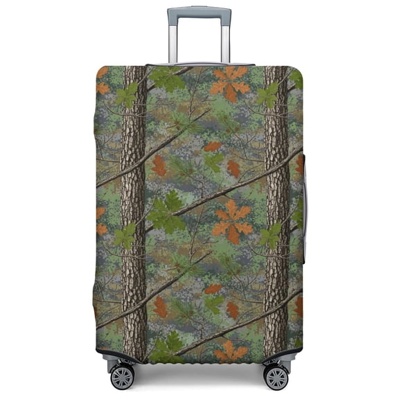 Camo and Pine Green Pattern Luggage Cover,Stretch Luggage Protective ...