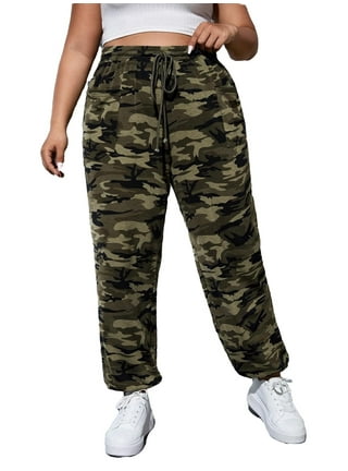 Plus size store camo joggers