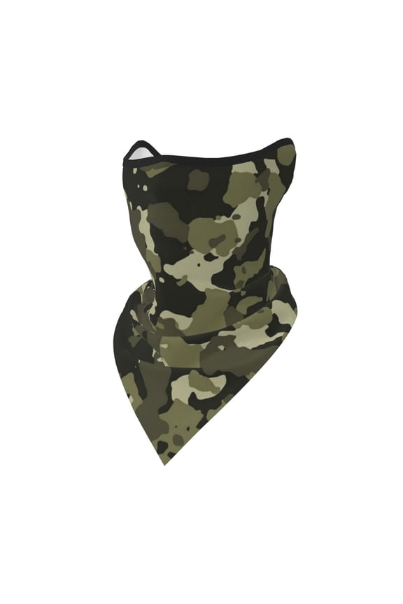Camo Print Neck Gaiter Balaclava Face Scarf Mask Quick-Dry Half Masks For Women Men Sun Protection Breathable Dustproof