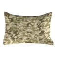 thumbnail image 1 of Camo Quilted Pillowcover, Old Fashioned Camouflage Pattern Classical Jungle Survival Theme, Standard King Size Accent Pillow Cover for Bedroom, 36" x 20", Pale Green Army Green, by Ambesonne, 1 of 2