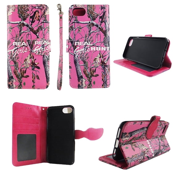 Camo RGH2 Wallet Folio Case for Iphone 6 6s Fashion Flip PU Leather Cover Card Cash Slots & Stand