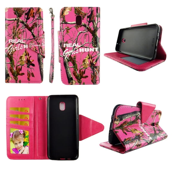 Camo RGHT Wallet Case for Samsung Galaxy J3 (2018) / Express Prime 3 / J3 Achieve / J3 Star / Amp Prime 3 Folio Standing Cover Card Slot Money Pocket Magnetic Closure Fashion Flip Pu Leather