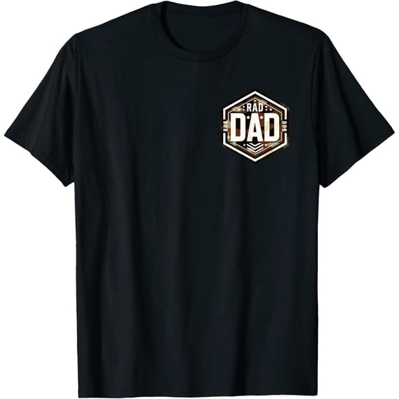 Camo Rad Dad Retro Fatherhood T-Shirt