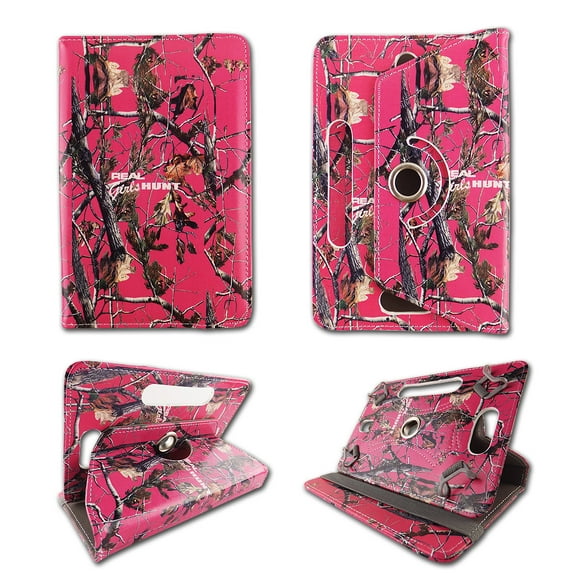 Camo Real girls hunt folio tablet Case for Samsung Galaxy Tab A 8 inch android tablet cases 8 inch Slim fit standing protective rotating universal PU leather standing cover