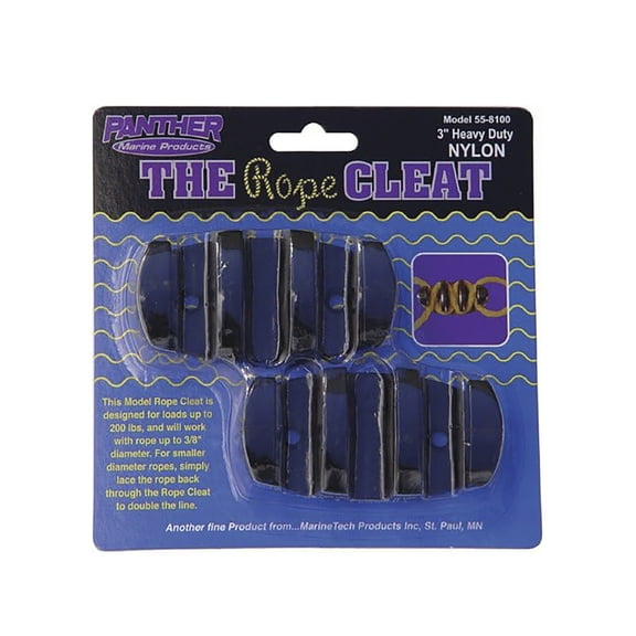Camo Rope Cleat 3" Black Nylon 2 Pk Panther Products C558100