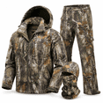 Camo Set with Leaf Camo Pattern, Medium, Fleece Lined Jacket, Pants and ...