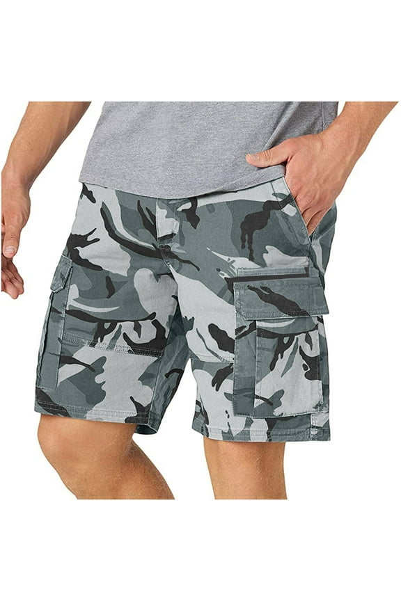 Camo Shorts Men Vmvidoty Plus Size Shorts for Men Casual Cargo Shorts Drawstring with Pockets Camouflage XL