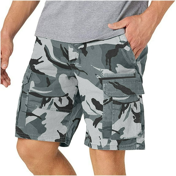 Camo Shorts Men Vmvidoty Plus Size Shorts for Men Casual Cargo Shorts Drawstring with Pockets Camouflage XXXL