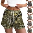 thumbnail image 1 of Camo Shorts Women Camouflage Graphic Drawstring Elastic Waist Camo Shorts Pocketed Comfy 2026 Summer Lounge Casual Athletic Shorts Joggers Camouflage Sportswear,Green S, 1 of 7