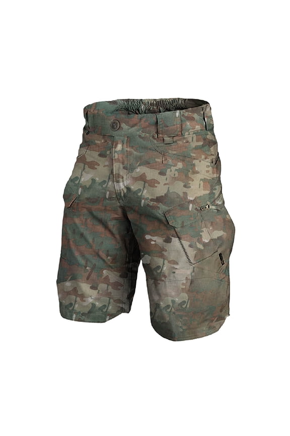 Camo Shorts for Men Stretch Ripstop Camouflage Tactical Short with Multi Pockets Waterproof Summer Army Cargo Shorts Green 3XL