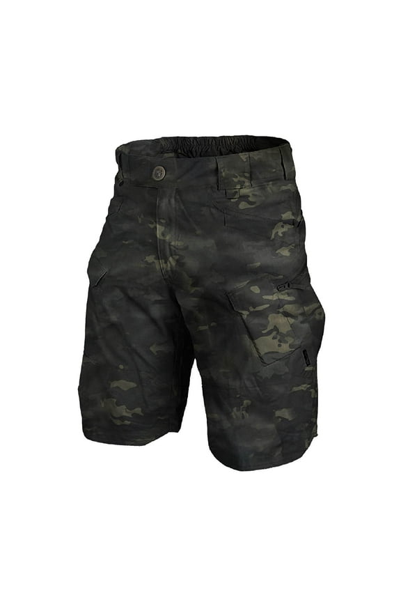 Camo Shorts for Men Stretch Ripstop Camouflage Tactical Short with Multi Pockets Waterproof Summer Army Cargo Shorts Multicolor L