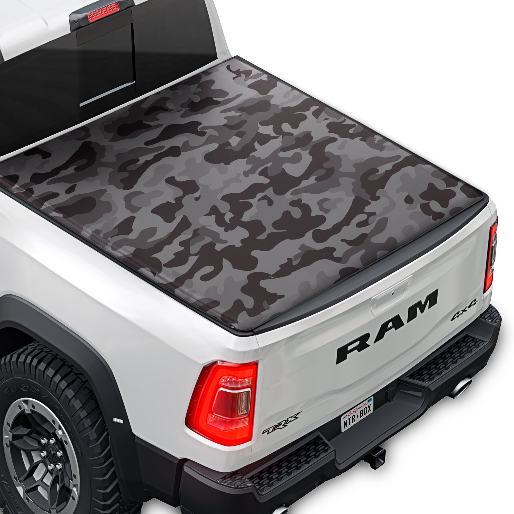 Camo Soft Roll-Up Truck Tonneau Cover for Ram 1500 (2009-2025) / Ram 2500 & 3500 (2009-2025) with Extra Short 5.7 ft Bed Length