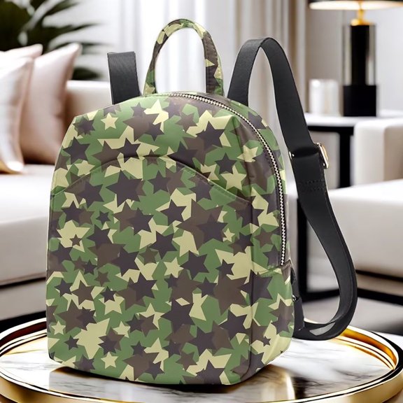 Camo Stars Mini Lightweight Backpack - Army Green