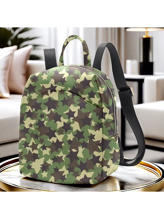 Camo Stars Mini Lightweight Backpack - Army Green