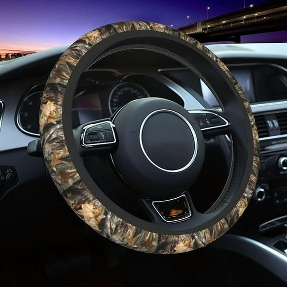 Camo Steering Wheel Cover Universal 15 Inch Camo Wheel Cover Accessories Decorative Car Cover Wheel Cover Suitable For Women And Men Girls Suitable For Car SUV Car Van Truck