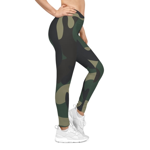 Camo Stretchy Casual Leggings, Womens Casual Camo Leggings
