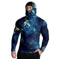 thumbnail image 1 of Camo Sun Protection Camo Shirts for Men Spf UV Upf 50+ Rash Guard Sun Shirts with Face Cover Long Sleeve Cooling Shirts Summer Lightweight Fishing T-Shirts,Blue 3XL, 1 of 5