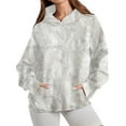 thumbnail image 1 of Camo Sweatshirts Maple Leaf Print Oversized Hooded Sweatshirt Y2K Long Sleeve Casual Hoodie Tops With Pockets, 1 of 4