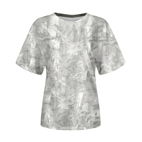 Camo T Shirt for Women Mens Maple Leaf Print Camouflage Crewneck Tees Summer Short Sleeve Oversized Y2k Streetwear Tops