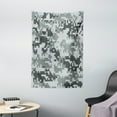 thumbnail image 1 of Camo Tapestry, Digital Pixel Effect Modern Design Conceptual Commando Inspired Grey Toned, Wall Hanging for Bedroom Living Room Dorm Decor, 40W X 60L Inches, Grey Light Grey Silver, by Ambesonne, 1 of 2