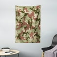 thumbnail image 1 of Camo Tapestry, Illustrated Green Camouflage in Forest Colors Hunter Combat, Wall Hanging for Bedroom Living Room Dorm Decor, 40W X 60L Inches, Dried Rose Dark Green Army Green, by Ambesonne, 1 of 2