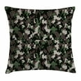 thumbnail image 1 of Camo Throw Pillow Cushion Cover, Pixelated Pattern Digital Effect Modern Conceptual Battledress Texture, Decorative Square Accent Pillow Case, 18 X 18 Inches, Army Green Beige Brown, by Ambesonne, 1 of 2
