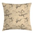 thumbnail image 1 of Camo Throw Pillow Cushion Cover, US Armed Forces Background Hiding in the Desert Theme Design, Decorative Square Accent Pillow Case, 16 X 16 Inches, Light Orange Sage Green Army Green, by Ambesonne, 1 of 2