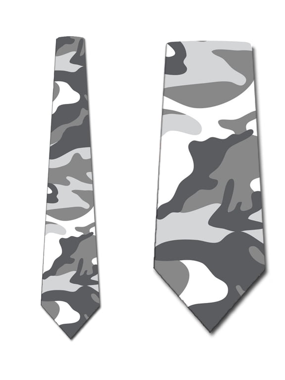 Camo Ties Mens Hunting Winter Camouflage Necktie by Three Rooker