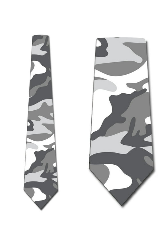 Camo Ties Mens Hunting Winter Camouflage Necktie by Three Rooker